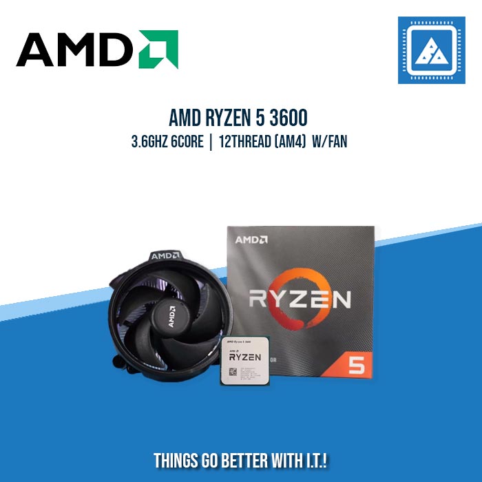 AMD RYZEN 5 3600 3.6GHZ 6CORE | 12THREAD (AM4) W/FAN | TRAY TYPE AMD RYZEN 5 3600 3.6GHZ 6CORE | 12THREAD (AM4) W/FAN | TRAY TYPE